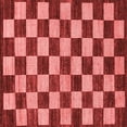 thumbnail image 1 of Ahgly Company Indoor Square Checkered Red Modern Area Rugs, 3' Square, 1 of 4