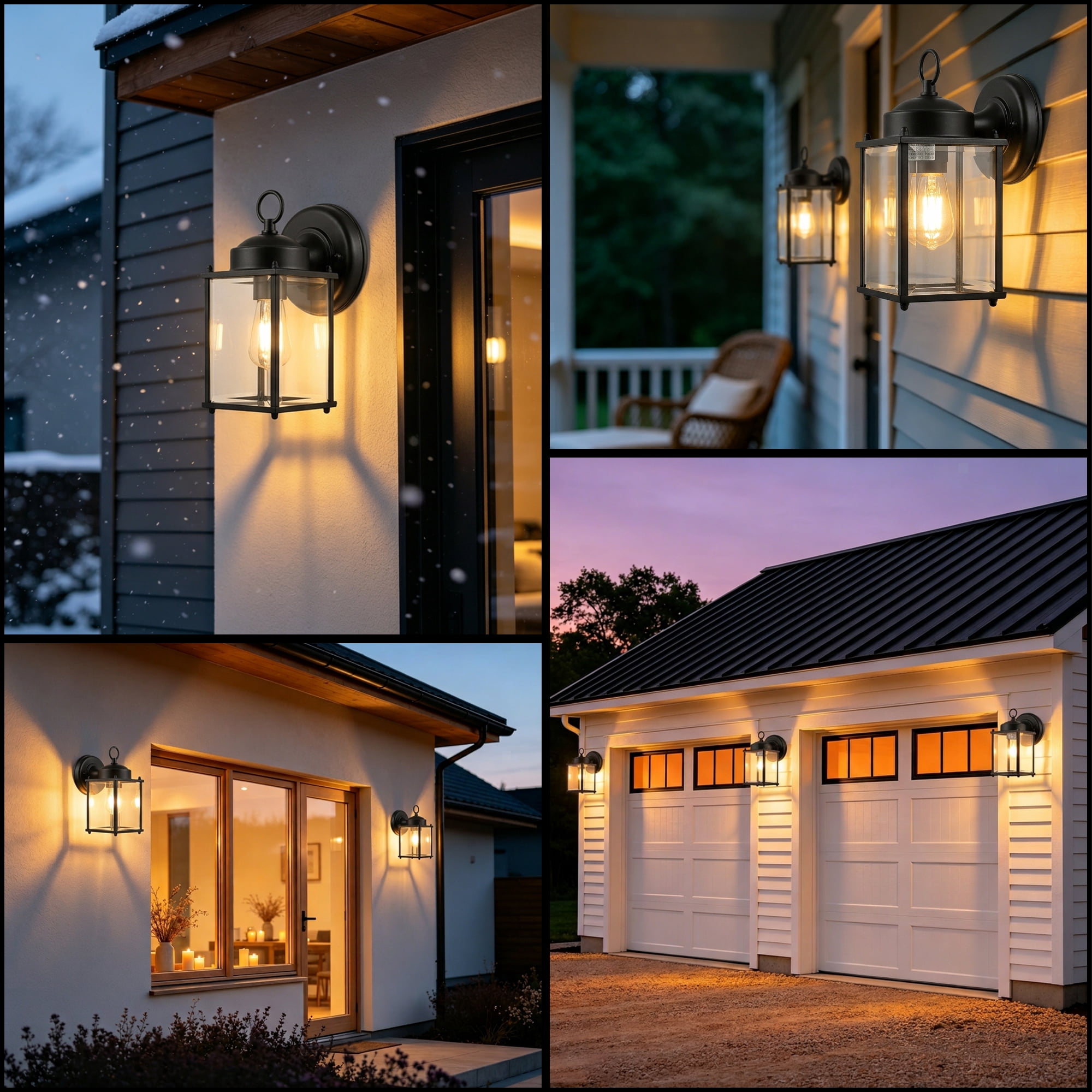 DAYBETTER Outdoor Wall Light Fixtures Wall Mounted, Waterproof Porch Sconces for Front door, Patio, Garage, Doorway, Entryway, 2 Pack