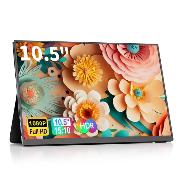 10.5''Portable Monitor for latop ,2K FHD 60HZ Laptop Monitor Screen,USB-C and HDMI Inputs, Ultra-Slim IPS Panel with HDR and Premium Smart Cover & Sp