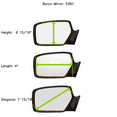 thumbnail image 5 of Burco Side View Mirror Replacement Glass - Clear Glass - 5421, 5 of 6