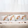 thumbnail image 3 of Ambesonne Floral Throw Pillow Cover 4 Pack, Exotic Flower Branch, 16", Green Orange, 3 of 6