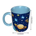 thumbnail image 3 of Stars Planet Coffee Mug Fun Custom Ceramic Mugs 11oz Sky Blue, 3 of 5