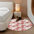 thumbnail image 2 of Round Rug 4Ft Washable Non-Slip, Spring Flowers Circle Area Rugs for Living Room Bedroom, Farmhouse Chinese Pink White Floral Indoor Floor Mats Carpet Runner for Home Decor Aesthetic, 2 of 8