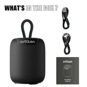 Ortizan X2 Mini Portable Wireless 5.3 Bluetooth Speaker, IPX7 Waterproof Outdoor Speaker with 15W Stereo Sound, 15H Playtime,Stereo Pairing