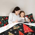 thumbnail image 5 of Manfei Christmas Tree Bedding Comforter Set 2pcs for Kids Children,Xmas Snowflakes Twin Comforter Sets Microfiber,Festival Theme Breathable Bedding Set,Lightweight Room Decor,Reversible, 5 of 8