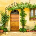 thumbnail image 2 of Yoneston 94.5"H Metal Garden Arch, Metal Garden Arbor for Climbing Plants, Bridal Party Wedding Decoration Outdoor Lawn Backyard, Black, 2 of 7