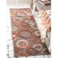 thumbnail image 3 of Unique Loom Autumn Collection Circles Casual Warm Toned Runner Rug, 2 Feet 6 Inch x 10 Feet, Light Brown/Terracotta, 3 of 5