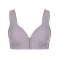 thumbnail image 5 of S LUKKC LUKKC Front Closure Bras for Women No Underwire Plus Size Full Coverage Bras Front Snap Bras Post Surgery Front Closure Brassiere Sports Bra Wireless Minimizer Bra, 5 of 6