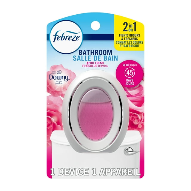 Febreze Bathroom Air Freshener, Odor-Fighting, Downy April Fresh Scent, 1ct
