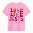 thumbnail image 5 of kpoplk Shirt for Girls Toddler Kids Graphic Short Sleeve Shirts Cotton Baby Girl T Shirt Summer Tops(Pink,2-3 Y), 5 of 6