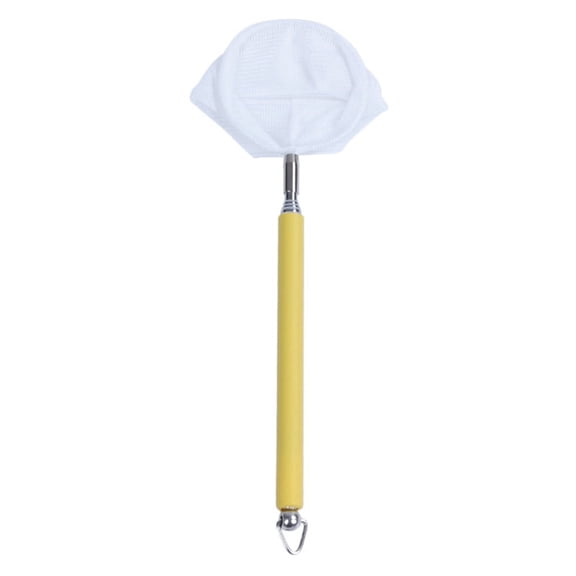 Stainless Steel Extendable Handle Aquarium Pond Fish Shrimp Skimming Net Round