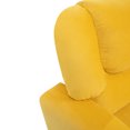 thumbnail image 3 of Naomi Home Kids Push-Back Recliner Chair with Footrest & Cup Holder – Microfiber, Yellow, Ages 3+, 3 of 11