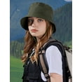 thumbnail image 5 of HonorHut Sun Hats Waterproof Lightweight Bucket Caps Packable Summer Cap with Adjustable Chin Strap Breathable Hiking Fishing Hat Outdoor Protection Military Green, 5 of 7