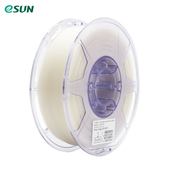 eSUN 3D Printer Luminous-Rainbow PLA Filament Multicolor 1.75mm Filament Dimensional Accuracy 1KG Spool (2.2 lbs)