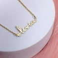 thumbnail image 2 of PicturesOnGold Custom Name Necklace For Women Personalized Name Necklace in Sterling Silver or Gold Personalized with any Name or Word (Gold Dainty Name Necklace), 2 of 5