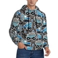 thumbnail image 2 of Cauagu Blue Excavator for Men's Pullover Hooded Sweatshirt Athletic Casual Hoodie Aautumn Hoodie Sweatshirt for Men Pullover Casual Hooded Sweatshirt-X-Large, 2 of 7