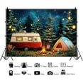 thumbnail image 4 of Summer Camping Decor Backdrops for Photoshoot, Camping Forest Campfire Camp Themed Party Picture Decorations Wall Backdrop for Photography Banner, Photographic Studio Photo Backgrounds 15X10 FT, 4 of 4