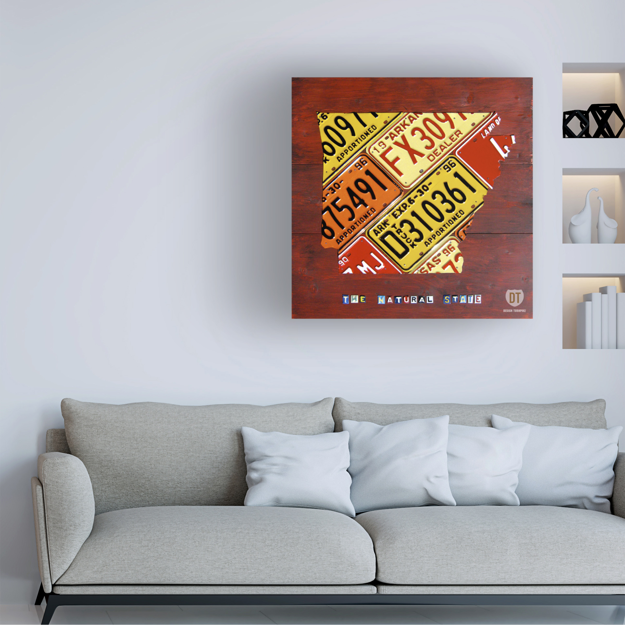 Trademark Fine Art 'Arkansas Map' Canvas Art by Design Turnpike