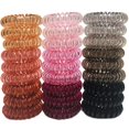 thumbnail image 1 of RN BEAUTY 27 lazos para el cabello en espiral, impermeables, elásticos, sin rastro, soporte para cola de caballo, bandas para el cabello en espiral, accesorios, TPU de colores mezclados, 1,58 pulgadas, 1 of 5