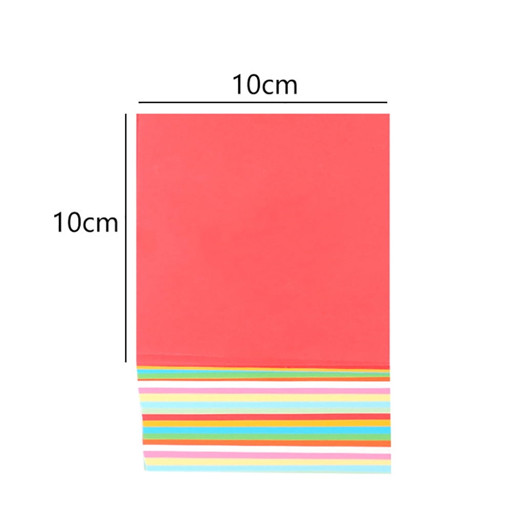AYYUFE 100Pcs Square Origami Paper Double Sided Coloured DIY Folded Papercraft Tool