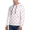 thumbnail image 3 of Sikiie Animal Pink Color Paw Men's Hoodie, Essentials Hoodie, Sweatshirt, Pullover Hooded Sweatshirt for Men-XX-Large, 3 of 7