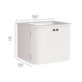 thumbnail image 3 of Zia 24" Wall-Mount Bathroom Vanity with Marble Sink in Ivory, 3 of 11
