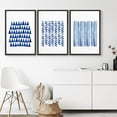thumbnail image 2 of IDEA4WALL Framed Canvas Wall Art Light Blue and Navy Dots and Lines Decorative Shapes Illustrations Minimalism Modern Relax/Calm for Living Room, Bedroom, Office, 2 of 5