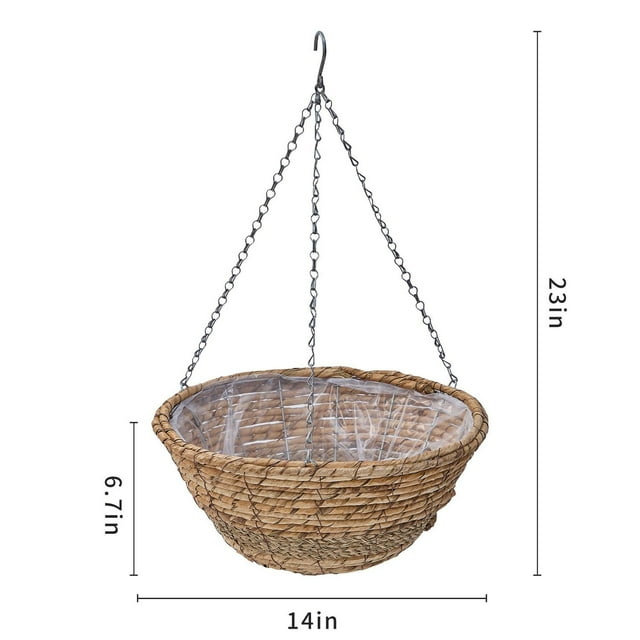 14 dans le panier suspendu naturel