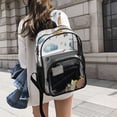 thumbnail image 6 of PVC Transparent Backpacks Clear Backpack for Travel and Outings Watercolor Airplane Pattern, 6 of 7
