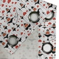 thumbnail image 4 of Ambesonne Valentines Grommet Curtain, Ornate Hearts, 50" x 72", Orange Red Black, 4 of 6