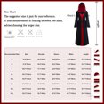 thumbnail image 4 of Haitryli Womens Color Block Hooded Robe Halloween Witch Cosplay Costume Lace-up Long Sleeve Dress Red L, 4 of 4