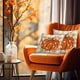 thumbnail image 4 of Fundas de almohada de Acción de Gracias 18x18 pulgadas - 3 estilos Fundas de lino para decorar el sofá, funda de cojín de lino naranja con cremallera invisible, 4 of 6