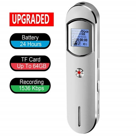 Seenda pocket size 8GB Sound music voice recorder,1536kbps Voice Activated Audio HD Recording of Lectures and Meetings with Double (Best Pocket Voice Recorder)