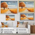 thumbnail image 4 of Designart "Monochrome Yellow And Grey Tree Euphony VIII" Landscape Trees Floater Framed Wall Art Living Room, 4 of 7