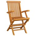thumbnail image 4 of vidaXL Garden Chairs with Beige Cushions 6 pcs Solid Teak Wood, 4 of 12
