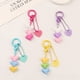 thumbnail image 3 of Llaveros estéticos con dijes, llavero con forma de corazón y mariposa para mujeres y niñas, dije para bolso con cuentas, colgante con dijes para bolso, 3 of 6