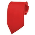 thumbnail image 2 of Solid red polyester tie, 2 of 4