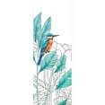 thumbnail image 2 of Idea4wall 2pcs Vibrant Kingfisher and Foliage Colorful Bird and Tropical Leaves Wall Murals, Not Peel and Stick, Non-Woven Wallpaper Large Wall Decoration for Rooms, 48"x96", 2 of 5