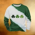 thumbnail image 1 of Ceisia men's Loose Fit Crew Neck Long Sleeve Waffle Knit Top for Holiday Casual Wear Green XL Gifts, 1 of 3