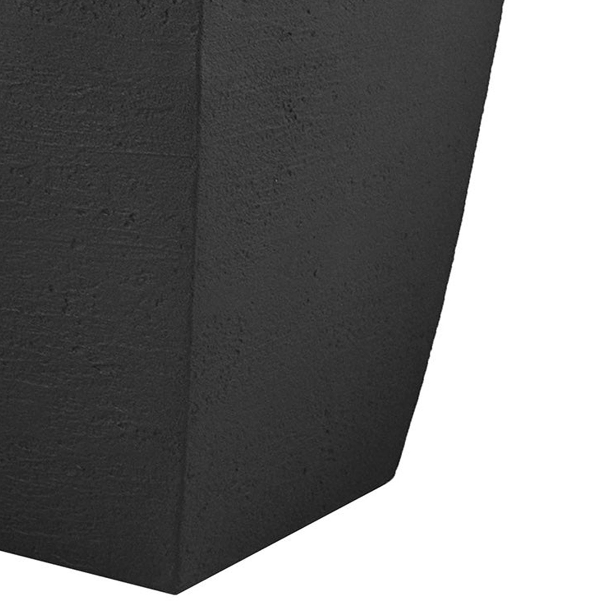 Tusco Products Modern 19 Inch Molded Plastic Square Planter, Black - image 4 of 5