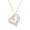 10 KT Rose Gold, variant on Diamond Heart Pendant Necklace for Women 1/2 Ct Natural Diamonds 18KT Rose Gold Vermeil Over Sterling Silver