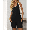 thumbnail image 4 of Combinaison Décontractée d'Été pour Femmes Sans Manches, Ample, Col Ras du Cou, Short, Salopette de Détente, Combinaison avec Poches, Vêtements 2025, 4 of 9