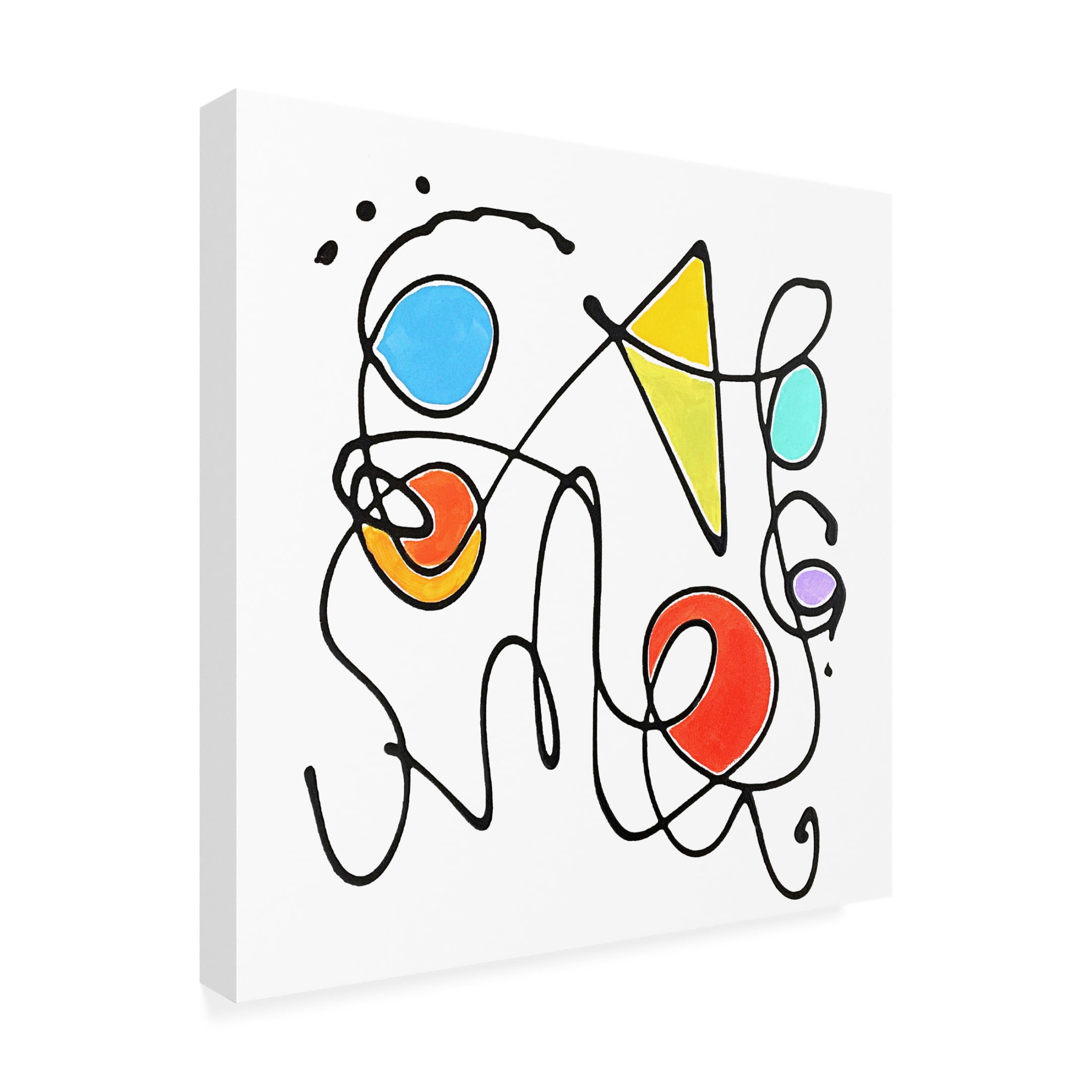 Canvas Wall Art - Sharon Pierce McCullough 'Be Happy' Wall Art for Living Room, Bedroom, or Office Décor by Trademark Fine Art - 14 x 14 Inches
