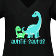 thumbnail image 4 of Inktastic Auntie-saurus Cute Brontosaurus Family Women's Plus Size V-Neck T-Shirt, 4 of 5