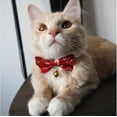 thumbnail image 3 of Necoichi Kimono Bow Tie Cat Collar (Red), 3 of 5