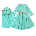 thumbnail image 2 of Dresses for Girls Ethnic Long Hijab Sleeve Long Abaya Embroider Skirt Kids Clothing, 2 of 2