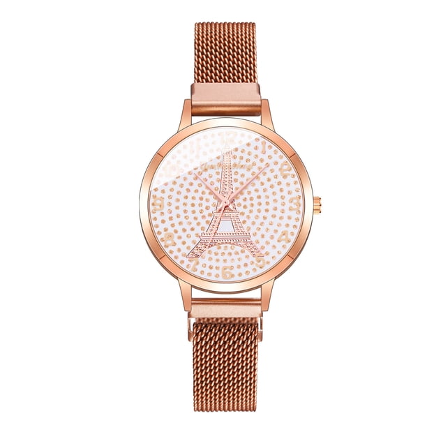 Reloj de moda para mujer, reloj de acero inoxidable, vestido informal, joyería de cristal para muñeca Wmkox8yii gfajkfgbkjabf518