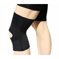 thumbnail image 1 of Alpha Medical Open Patella Compression Support Knee Brace Sleeve With Anti-Roll Support Stays – Knee Stabilizer – Knee Pain Relief (Medium Black), 1 of 4
