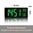 thumbnail image 2 of Reloj de pared electrónico temperatura y humedad pantalla grande luminosa Vhermosa  BST2002443-3, 2 of 5