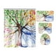 thumbnail image 2 of RBCKVXZ - Juego de 4 cortinas de ducha estampadas para baño. Incluye cortina de ducha, alfombra de baño en forma de U y tapa de inodoro. 180 x 180 cm. Accesorios de baño en oferta., 2 of 6